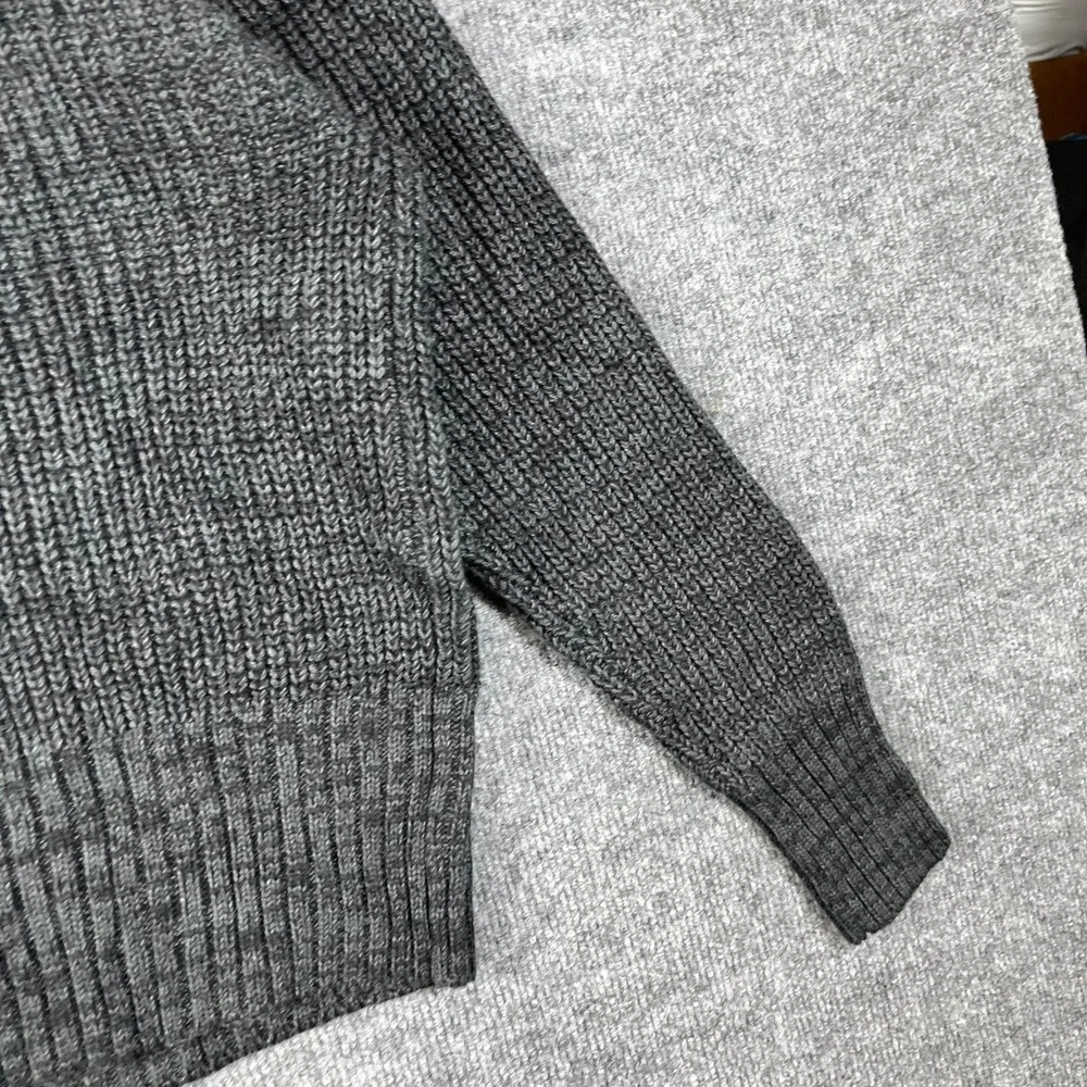 A.N.A Sweater Womens Medium Black Cotton Crew Neck Tight Knit Ribbed Warm Winter